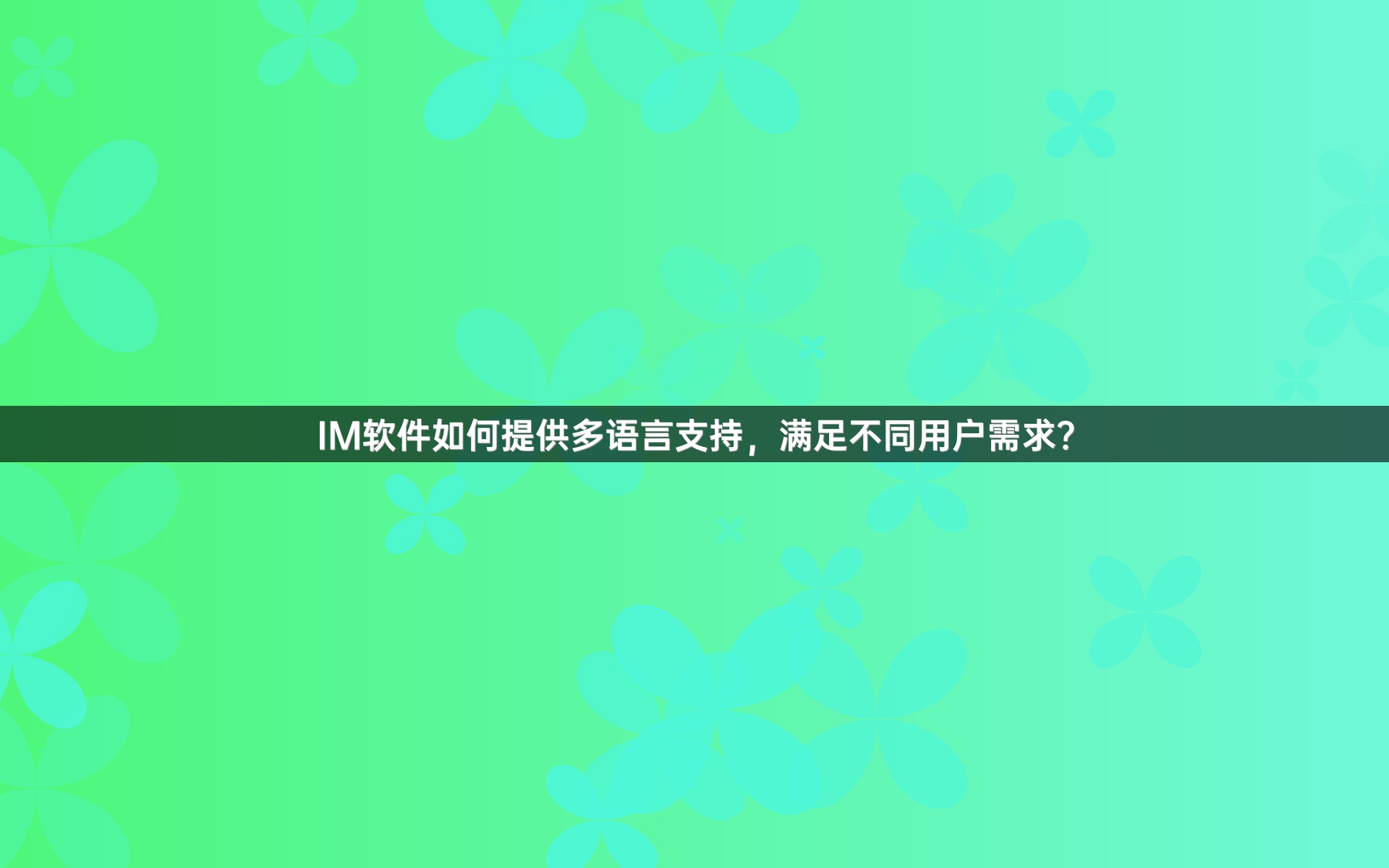 IM软件如何提供多语言支持，满足不同用户需求？