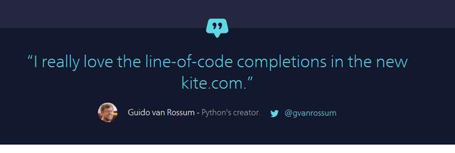 新版 Kite:实时补全代码,Python 之父都发声力挺