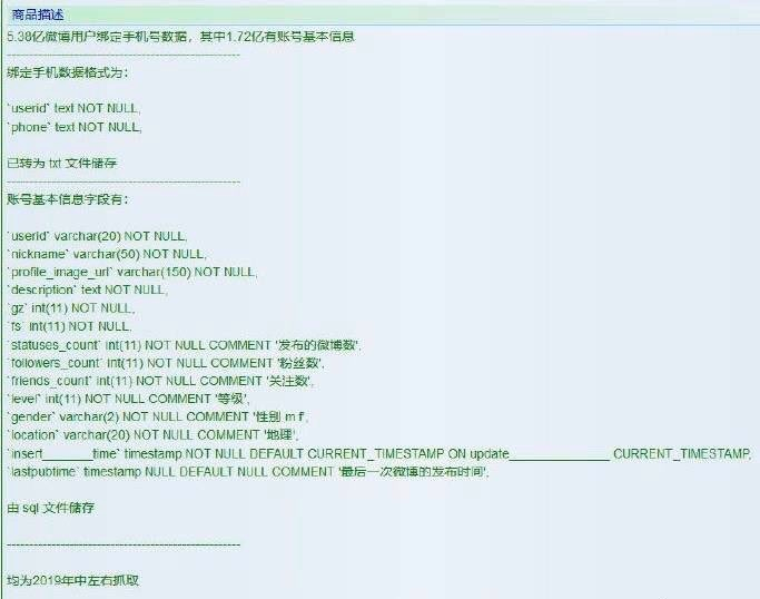 5.38亿微博用户信息泄露,暗网只售不到1万元