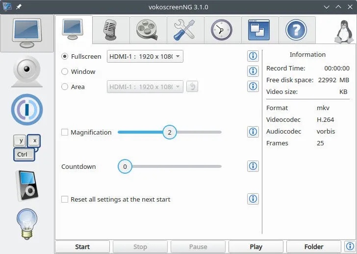 vokoscreenNG - 适用于Linux的流媒体直播应用程序 vokoscreenNG - 适用于Linux的流媒体直播应用程序