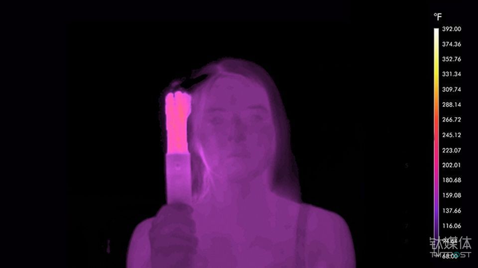 美发届奢侈品戴森又来圈钱了,这一次是卷发棒 红外热图,温度不会超过150度