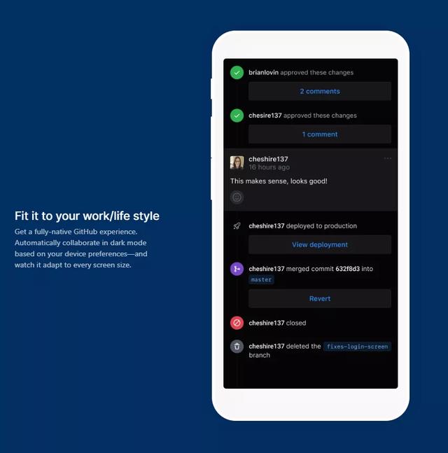 GitHub移动App上线:四大特性,手机端无缝完成git任务