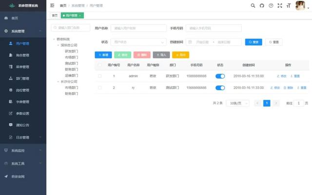 这个Java开源后台管理系统,真牛!